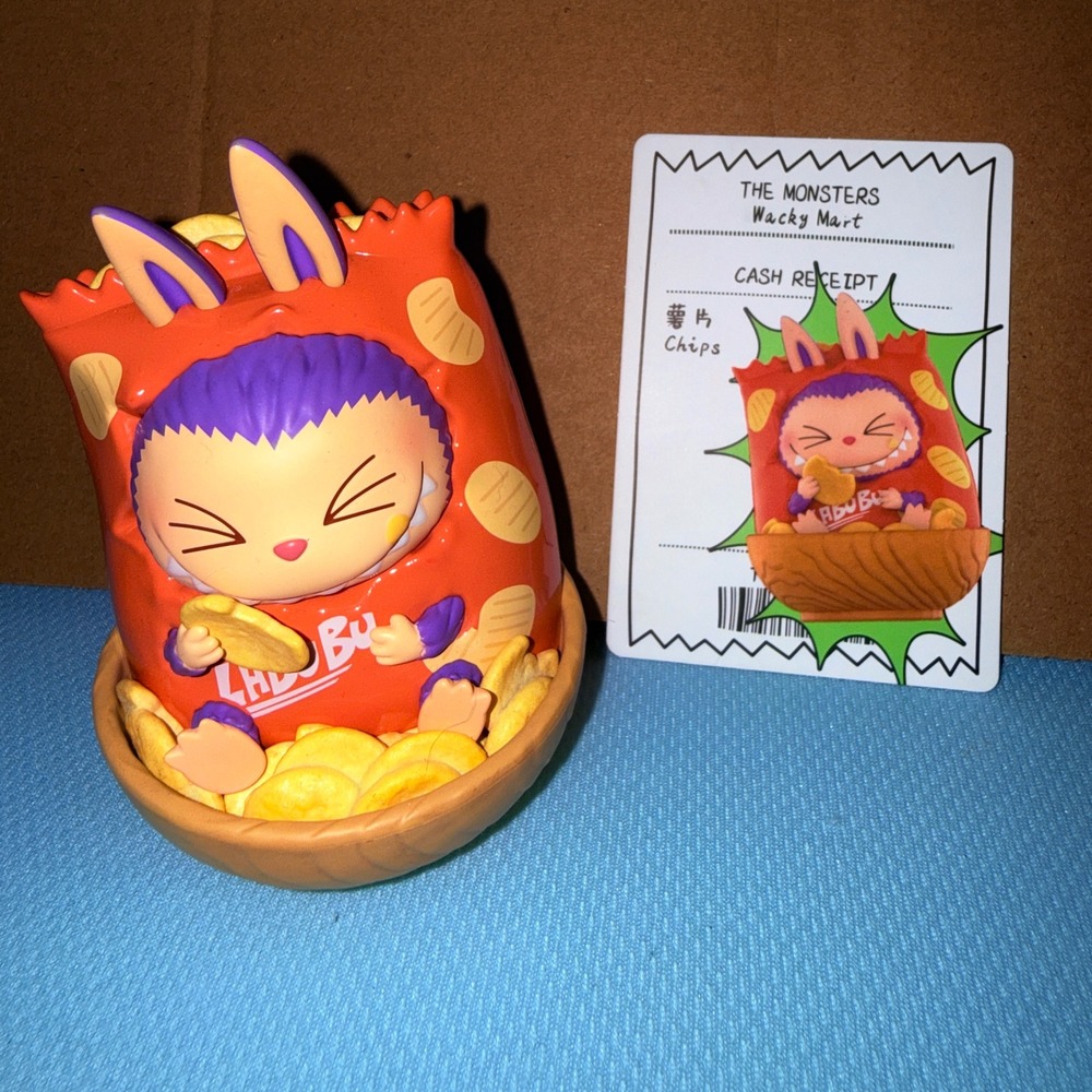 Pop Mart Labubu The Monsters Wacky Mart Chips Figure Card